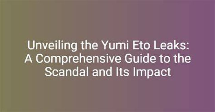 Yumi Eto Leaks: Unveiling the Truth Behind the Controversy